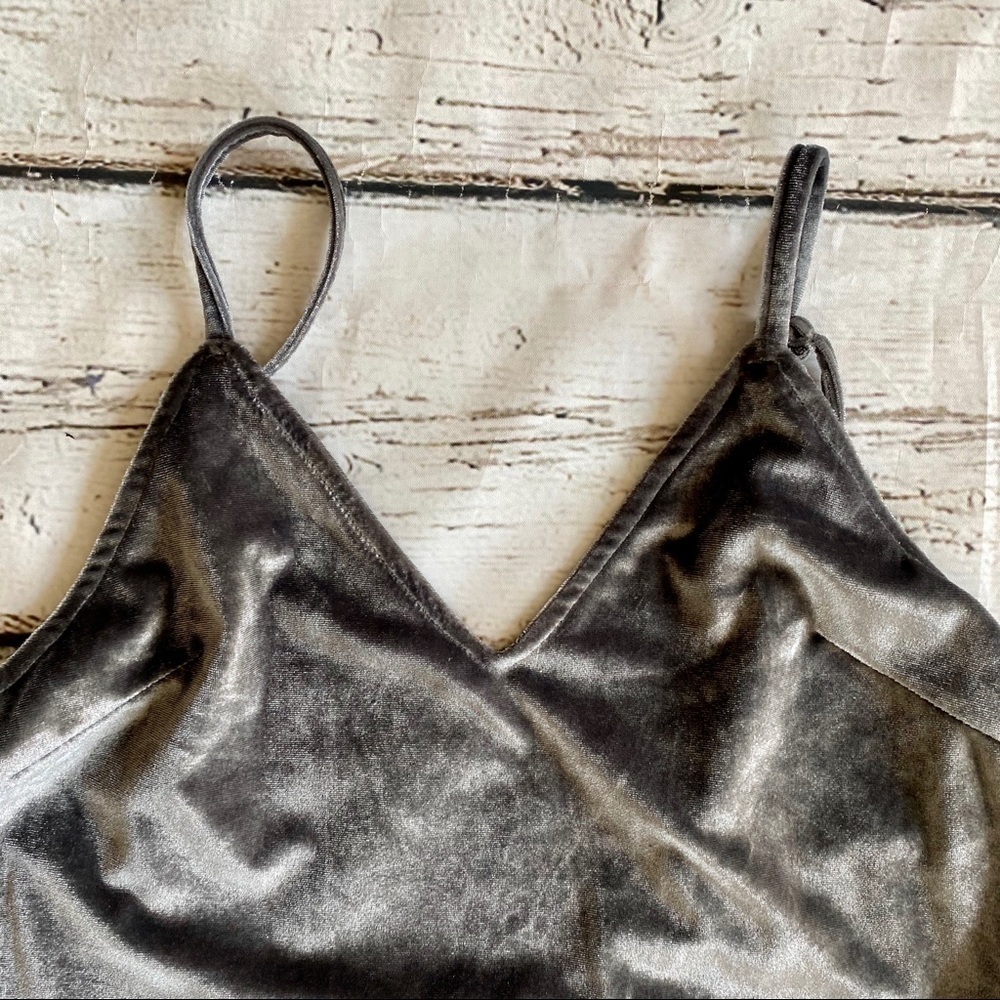 NWOT Seek the Label Gray Velvet Dress - Picture 2 of 4